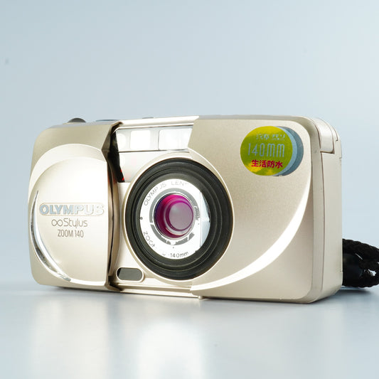 OLYMPUS μ [ mju: ] ( Stylus ) Zoom 140 + Remote Control RC-200 コンパクトフィルムカメラ