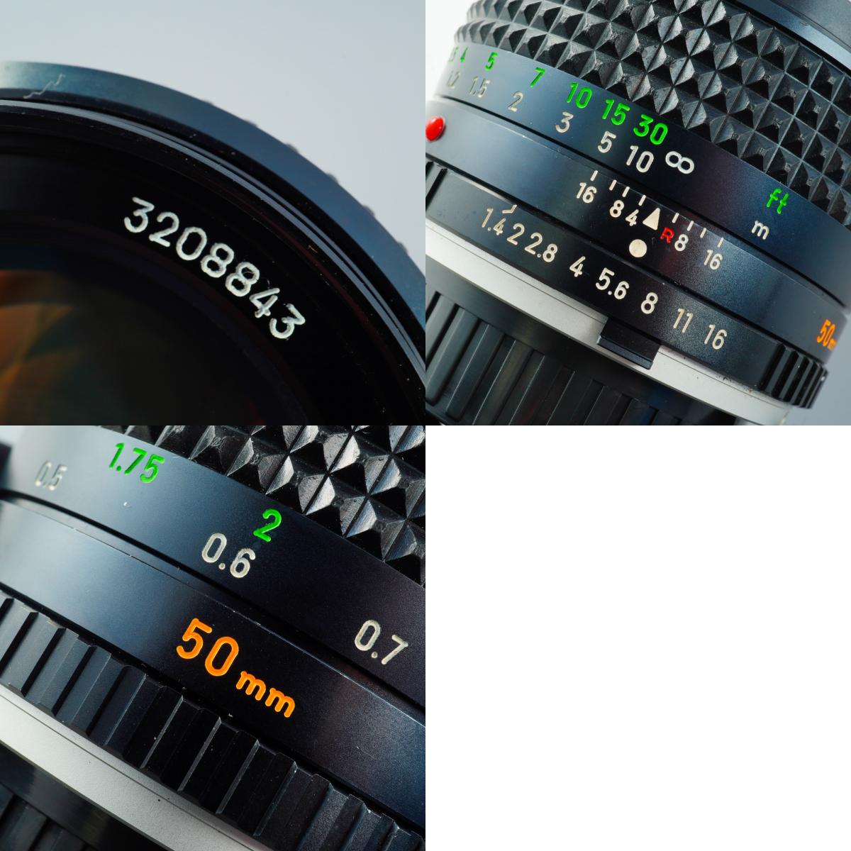 MINOLTA MC Rokkor-PG 50mm F/1.4 単焦点レンズ