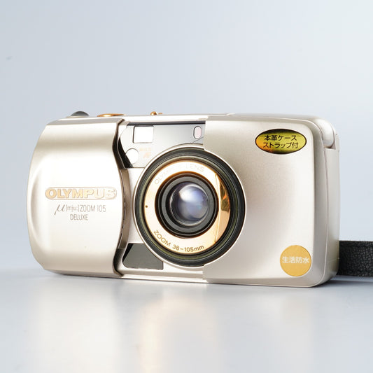 OLYMPUS μ [ mju: ] ( Stylus ) Zoom 105 Deluxe + Remote Control RC-200 コンパクトフィルムカメラ