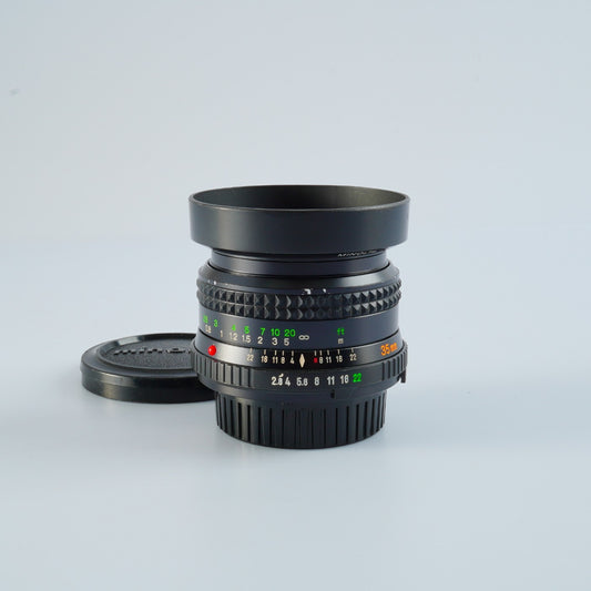 MINOLTA MD W.ROKKOR 35mm F/2.8 + HOOD   単焦点レンズ