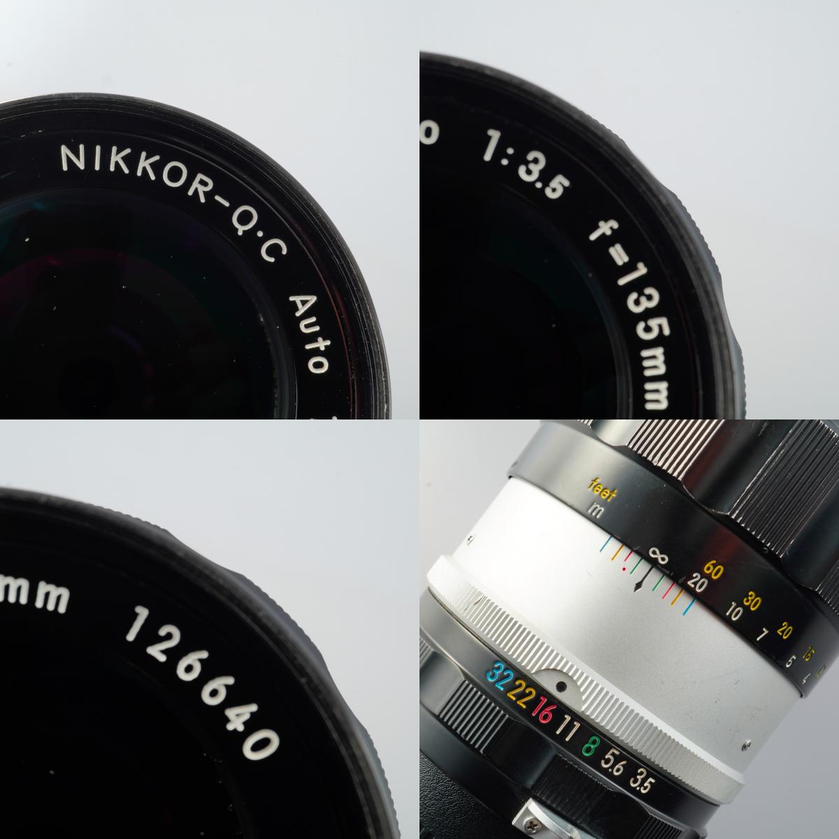 Nikon 非Ai Nikkor-Q.C Auto 135mm F/3.5 単焦点レンズ