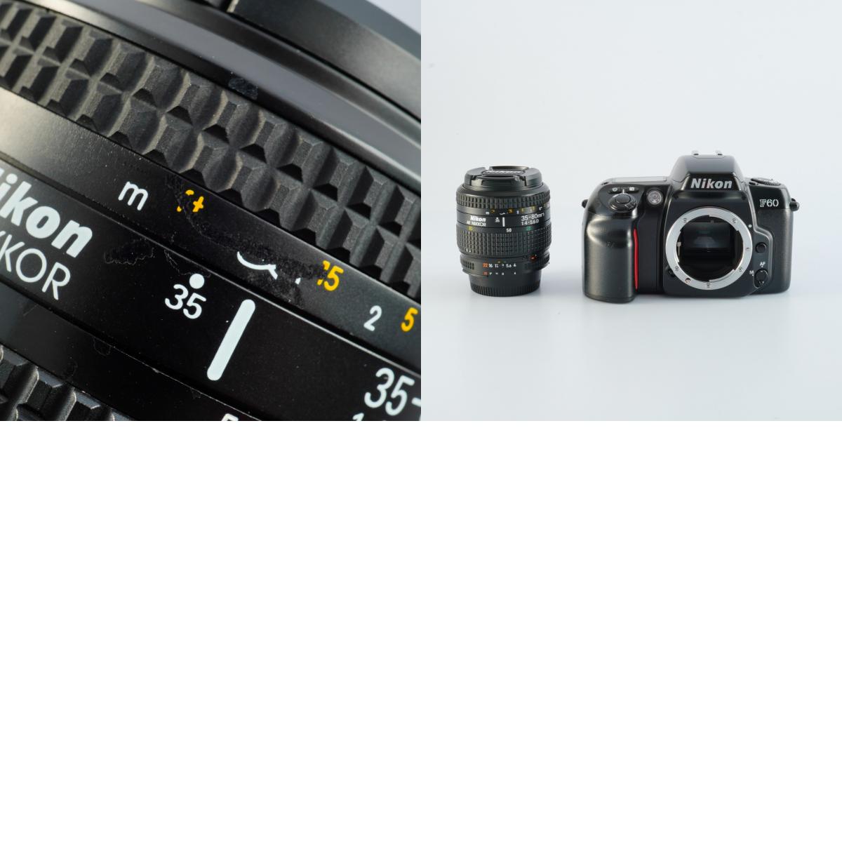 Nikon F60 (N60) + AF Nikkor 35-80mm F/4-5.6D AF フィルム一眼レフカメラ