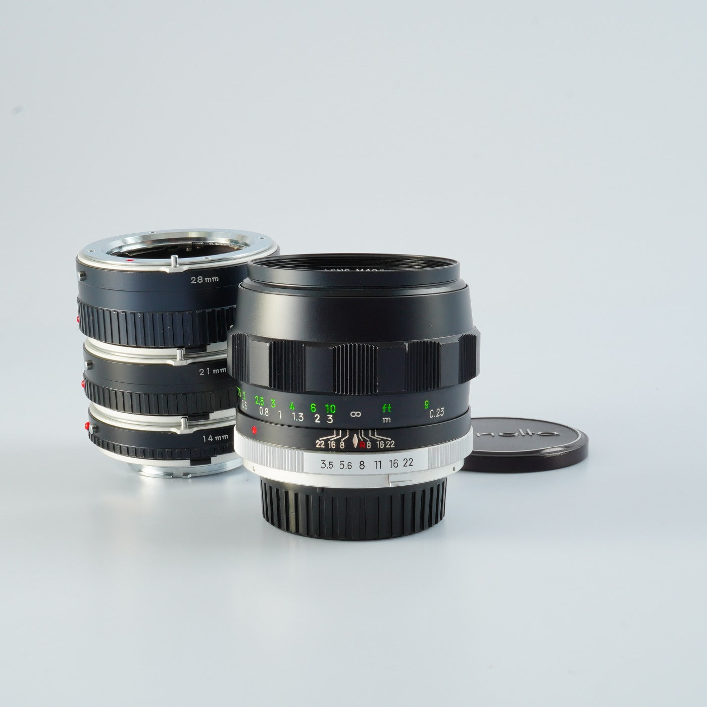 MINOLTA MC Macro Rokkor-QF 50mm F/3.5 + 14mm 21mm 28mm Extension Tube マクロレンズ