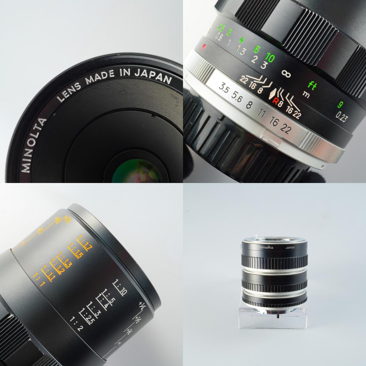 MINOLTA MC Macro Rokkor-QF 50mm F/3.5 + 14mm 21mm 28mm Extension Tube マクロレンズ