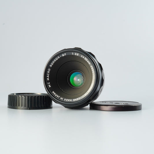MINOLTA MC Macro Rokkor-QF 50mm F/3.5 + 14mm 21mm 28mm Extension Tube マクロレンズ