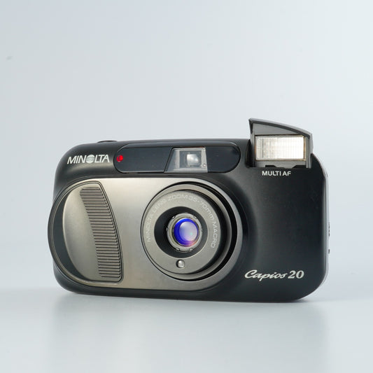 MINOLTA Capios  20 Black + IR REMOTE CONTROL RC-3 コンパクトフィルムカメラ