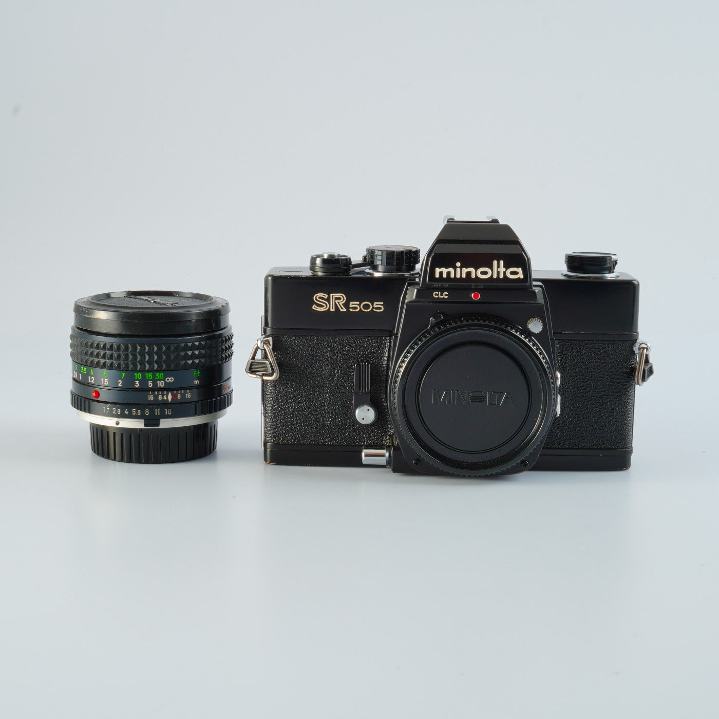【Serviced & Tested】 MINOLTA SR505 Black + MC ROKKOR-PF 50mm F/1.7 MF フィルム一眼レフカメラ