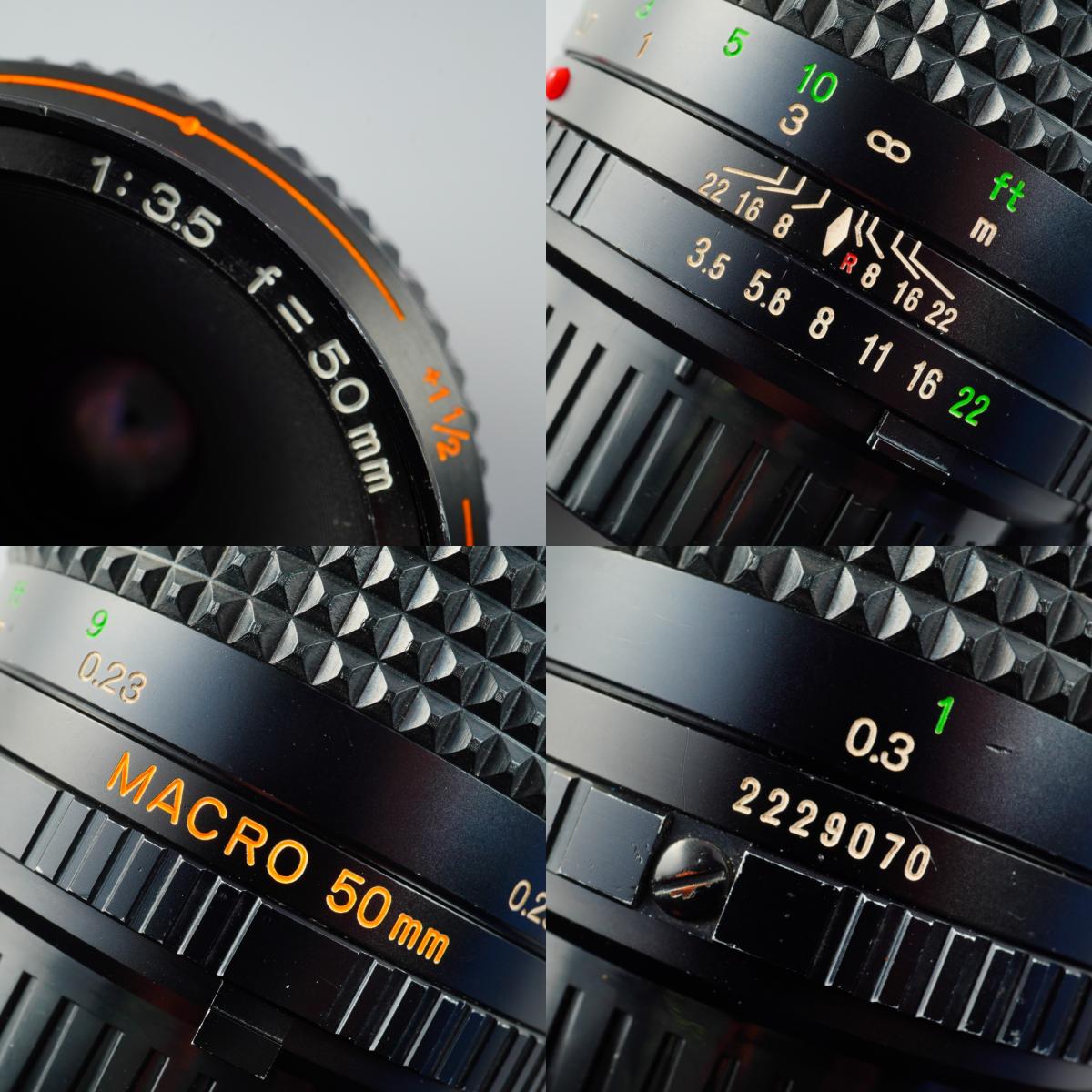 MINOLTA MD MACRO ROKKOR 50mm F/3.5 単焦点レンズ