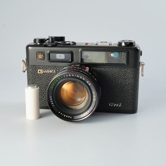 【SERVICED & TESTED】 YASHICA Electro 35 GTN Black 45mm F/1.7 + Battery Adapter レンジファインダーフィルムカメラ