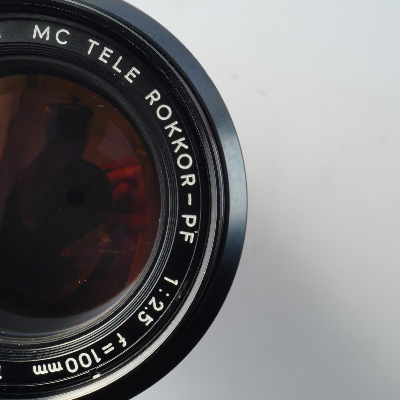 MINOLTA MC TELE ROKKOR PF 100mm F/2.5 prime lens