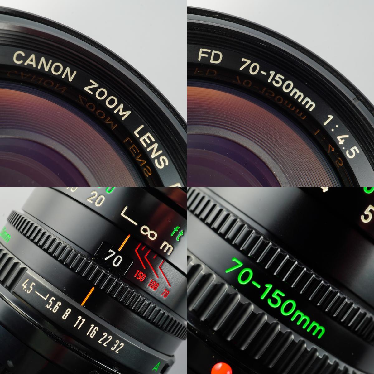 Canon New FD 50mm F/1.4 + 70-150mm F/4.5 + 200mm F/4 単焦点レンズ