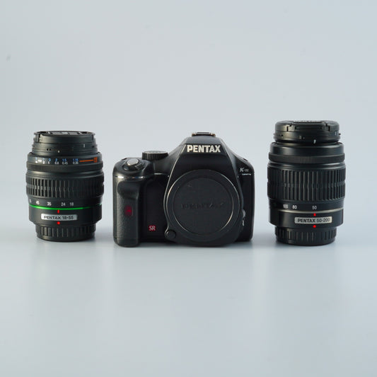 PENTAX K-m SR + SMC PENTAX DAL 50-200mm ED + 18-55mm デジタル一眼レフカメラ