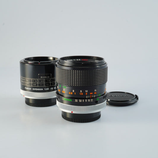 Canon FD 50mm F/3.5 MACRO S.S.C + EXTENSION TUBE FD 50 マクロレンズ