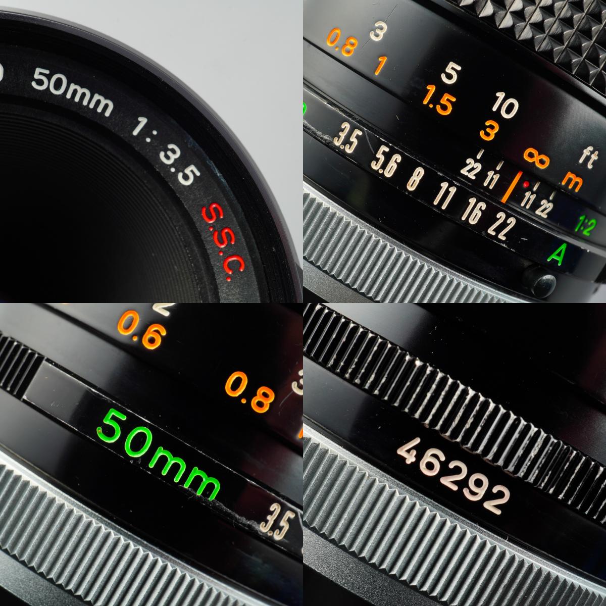 Canon FD 50mm F/3.5 MACRO S.S.C + EXTENSION TUBE FD 50 マクロレンズ