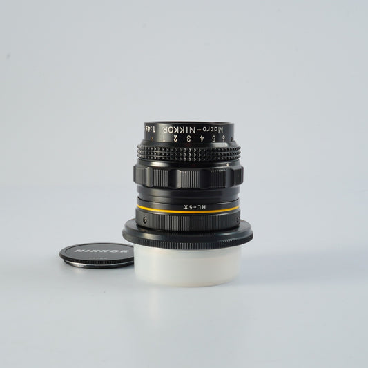 Nikon Macro-NIKKOR 65mm F/4.5 HL-5X + Nikon F Mount Adapter マクロレンズ