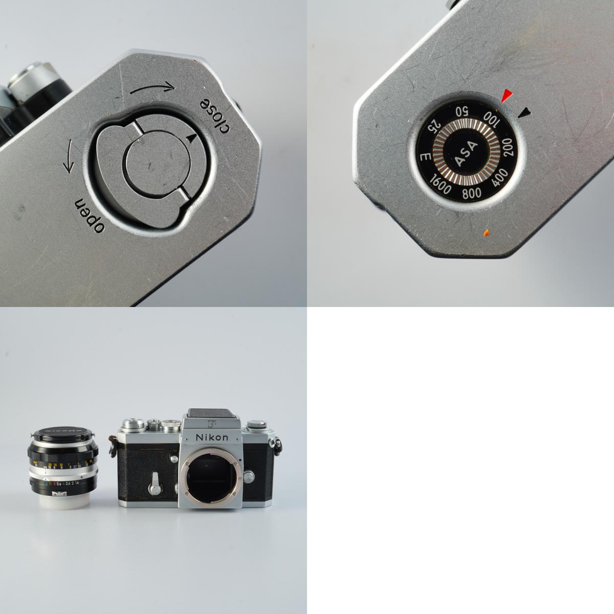 【CLA’d】 Nikon F Silver + Waist level + NIKKOR 50mm F/1.4 MF フィルム一眼レフカメラ