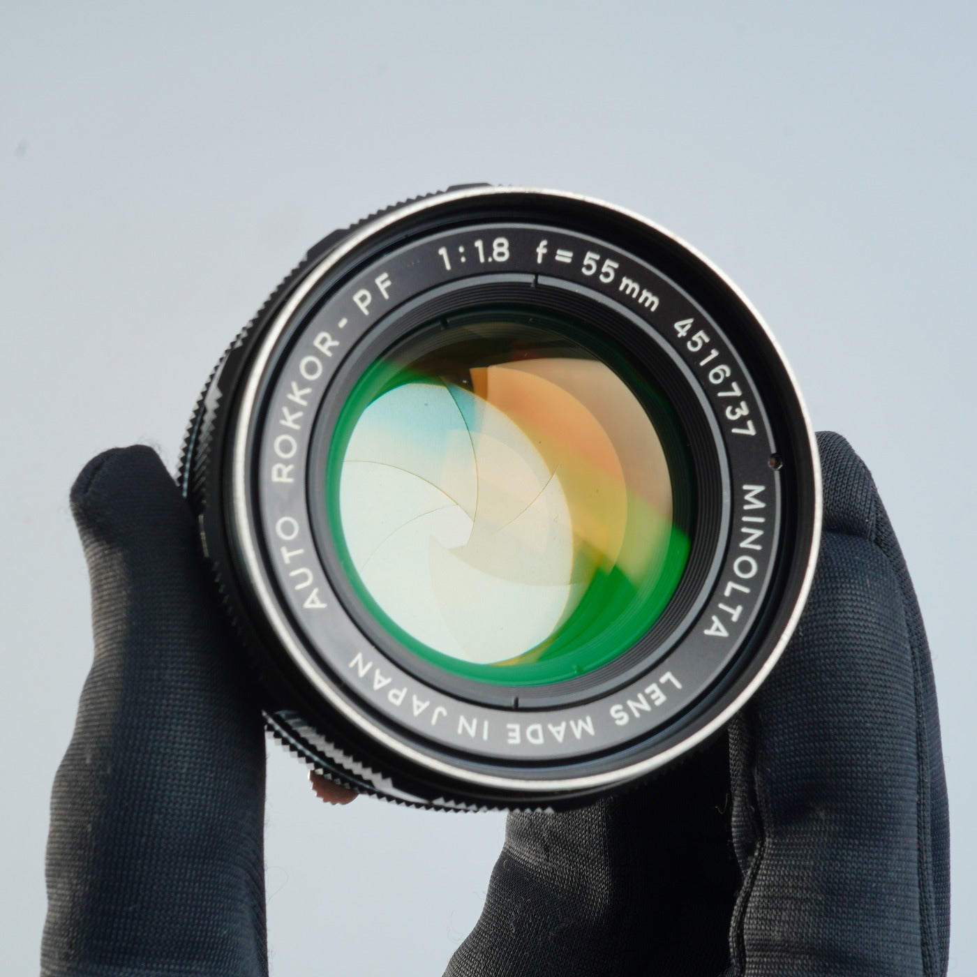 MINOLTA AUTO ROKKOR-PF 55mm F/1.8 prime lens