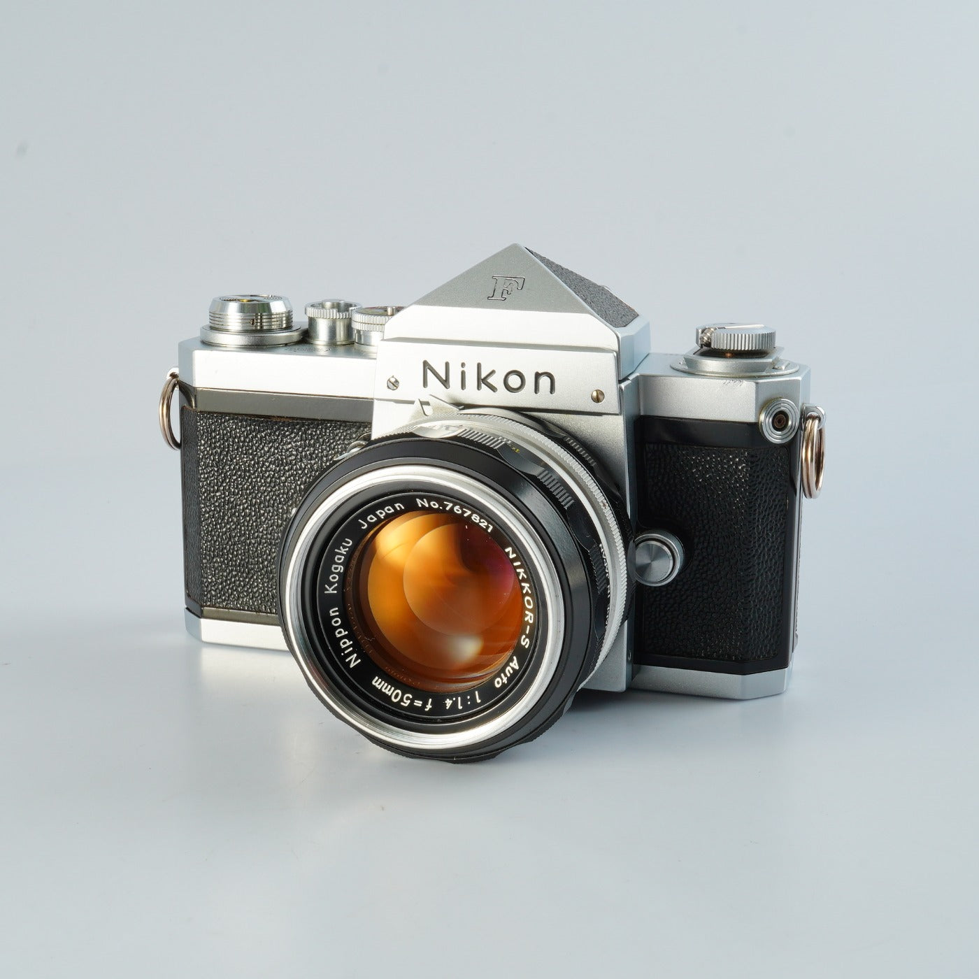 【Serviced】 Nikon F Eyelevel Early Model Silver + NIKKOR 50mm F/1.4 MF フィルム一眼レフカメラ