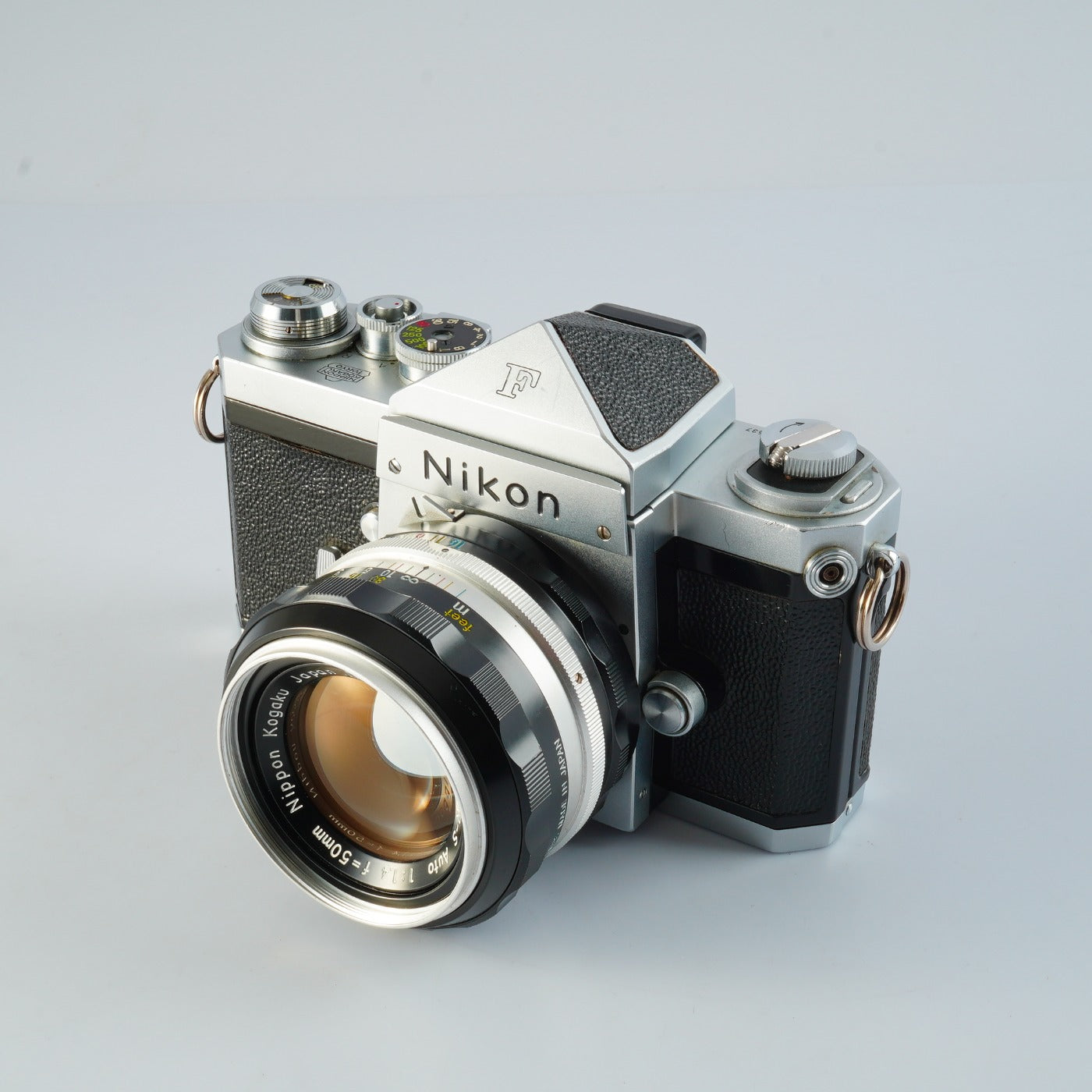 【Serviced】 Nikon F Eyelevel Early Model Silver + NIKKOR 50mm F/1.4 MF フィルム一眼レフカメラ