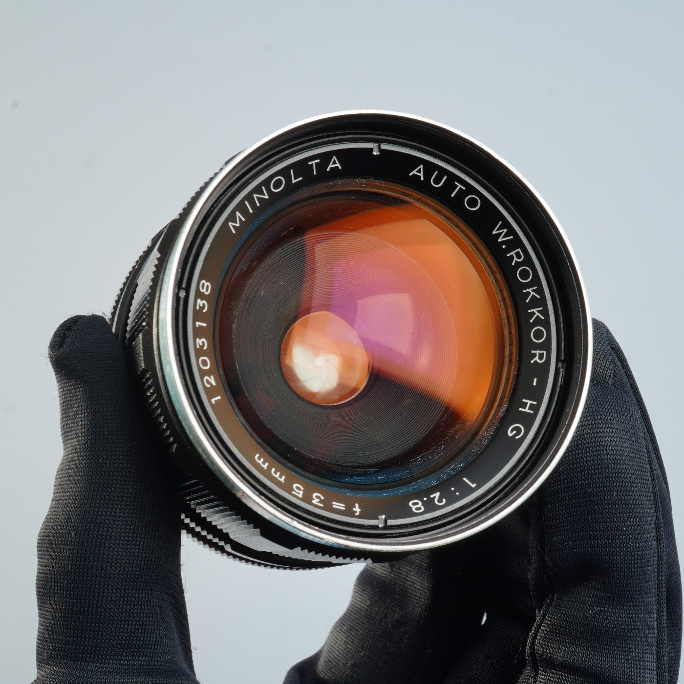 MINOLTA AUTO W.ROKKOR-HG 35mm F/2.8 prime lens