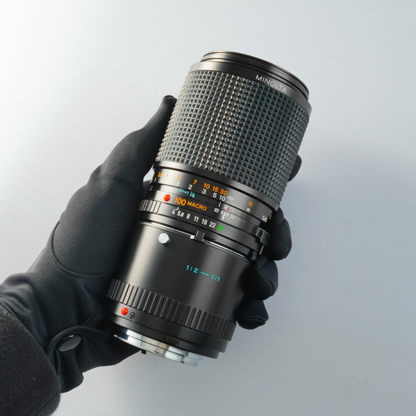 MINOLTA MD MACRO 100mm F/4 + 1:2-1:1 Extension Tube Prime Lens