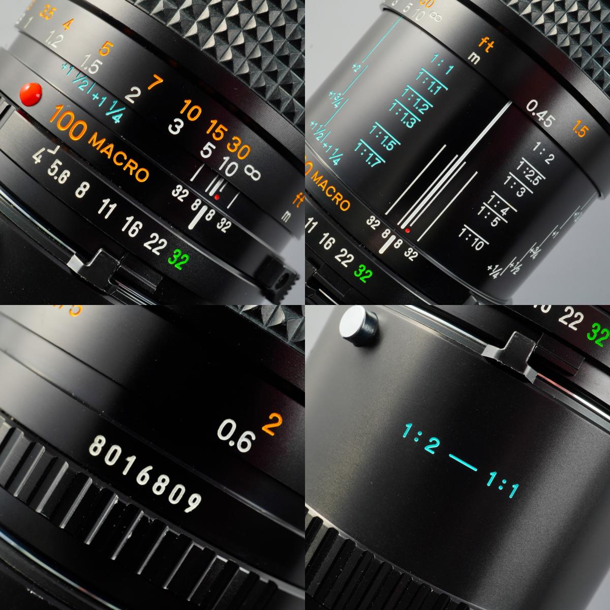 MINOLTA MD MACRO 100mm F/4 + 1:2-1:1 Extension Tube Prime Lens