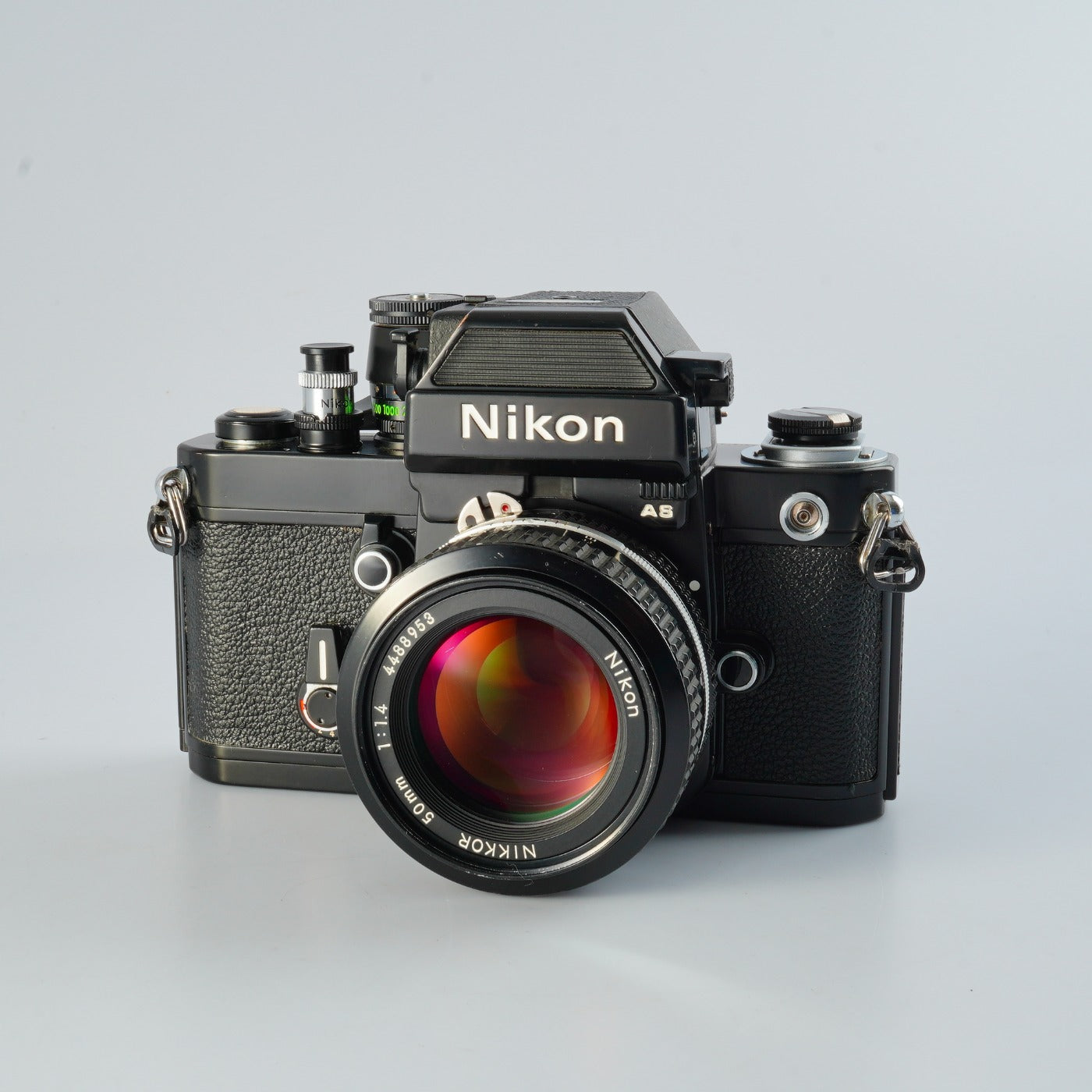 【SERVICED & TESTED】 Nikon F2 Photomic AS DP-12 Black + NIKKOR Ai 50mm F/1.4 + AR-1 MF フィルム一眼レフカメラ