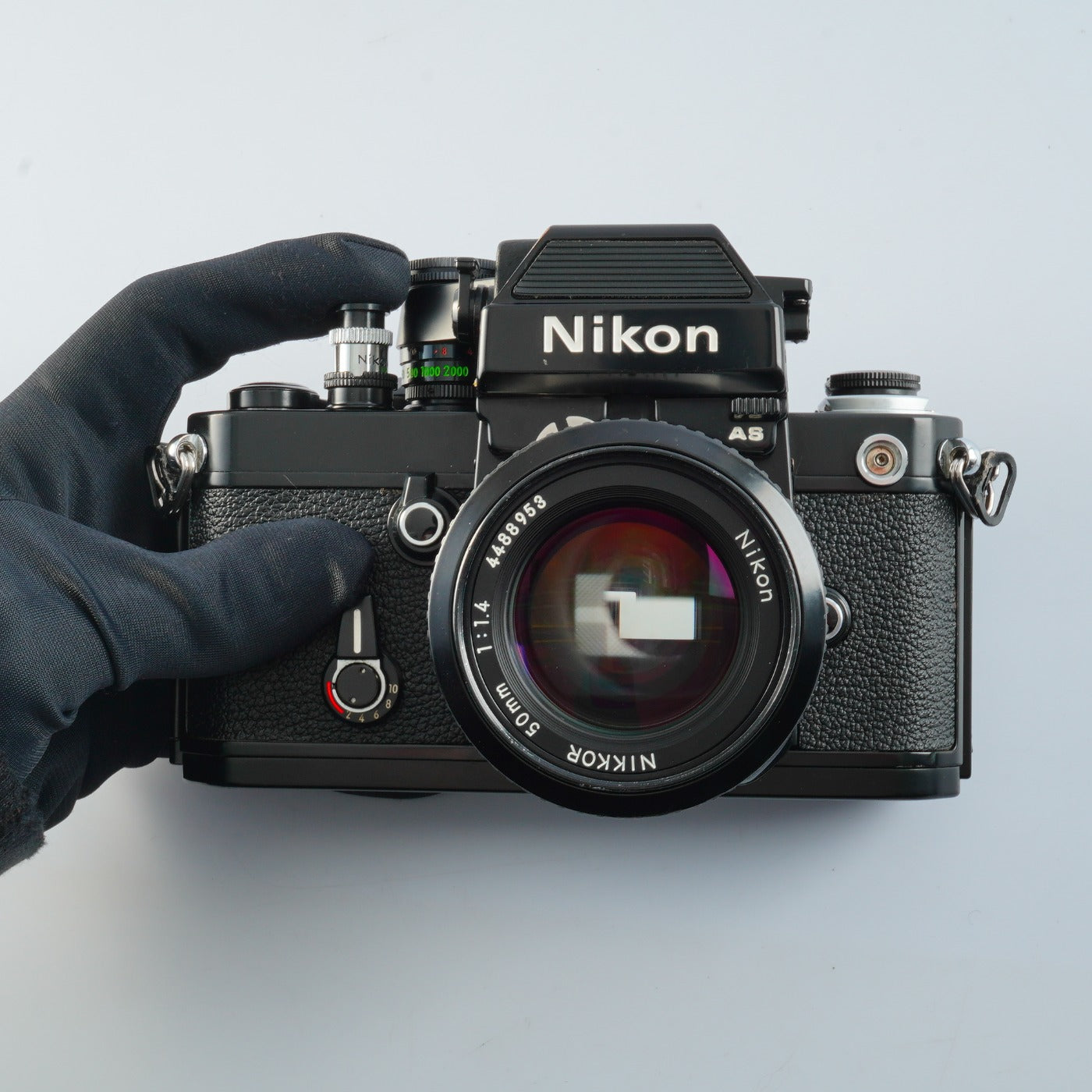 【SERVICED & TESTED】 Nikon F2 Photomic AS DP-12 Black + NIKKOR Ai 50mm F/1.4 + AR-1 MF フィルム一眼レフカメラ