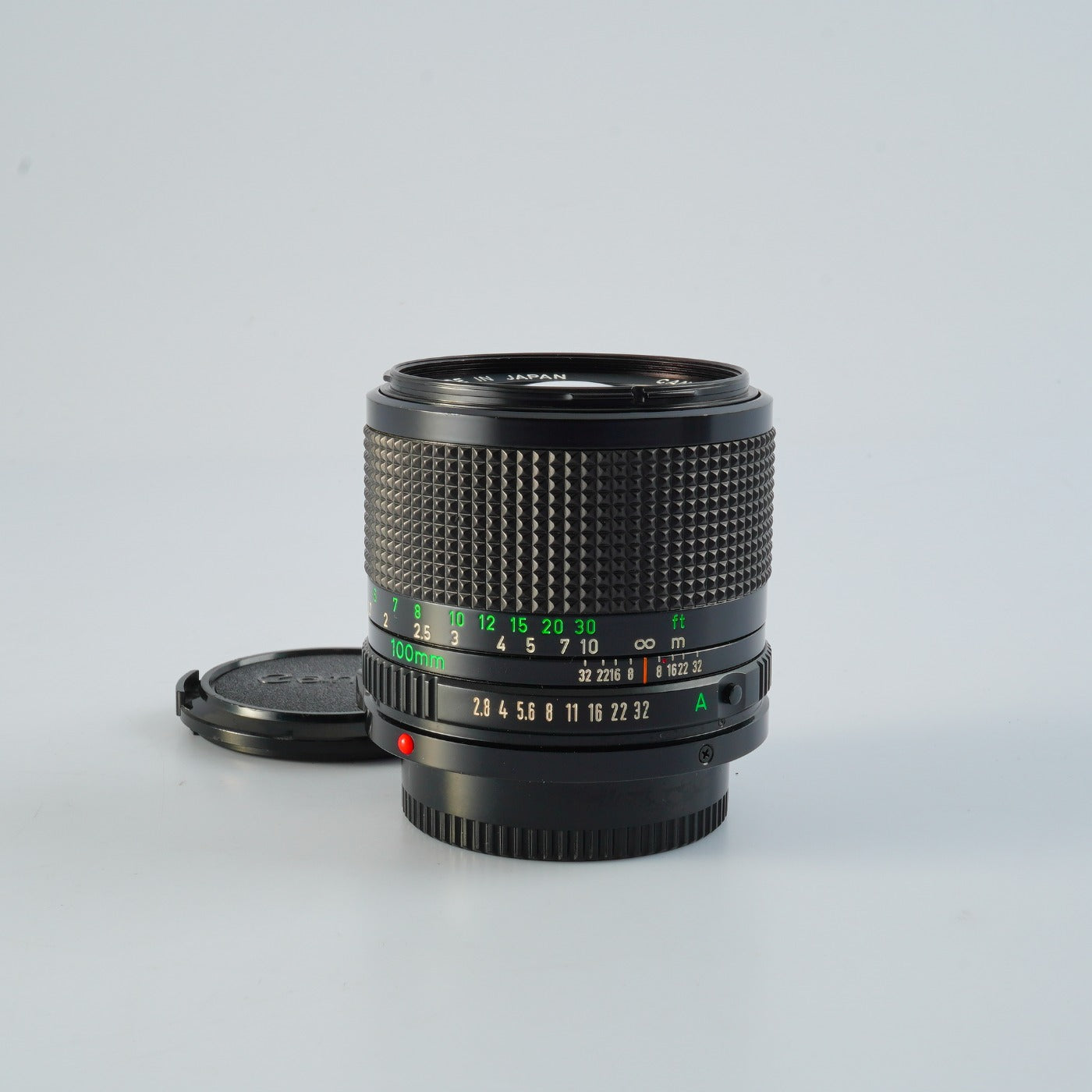 レンズ(単焦点) CANON NEW FD 100mm f/2.8 #7622 CANON NEW FD 100mm f/2.8 MF NFD Lens w/Hood [Near Mint,Tested