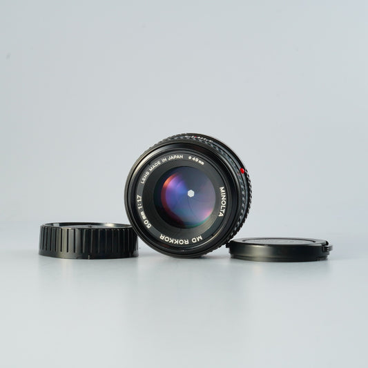 MINOLTA MD ROKKOR 50mm F/1.7 prime lens