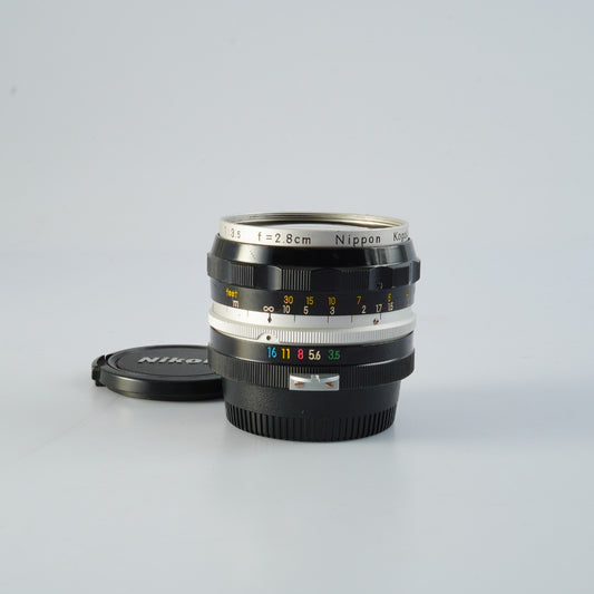 Nikon 非Ai NIKKOR-H Auto 2.8cm 28mm F/3.5 単焦点レンズ