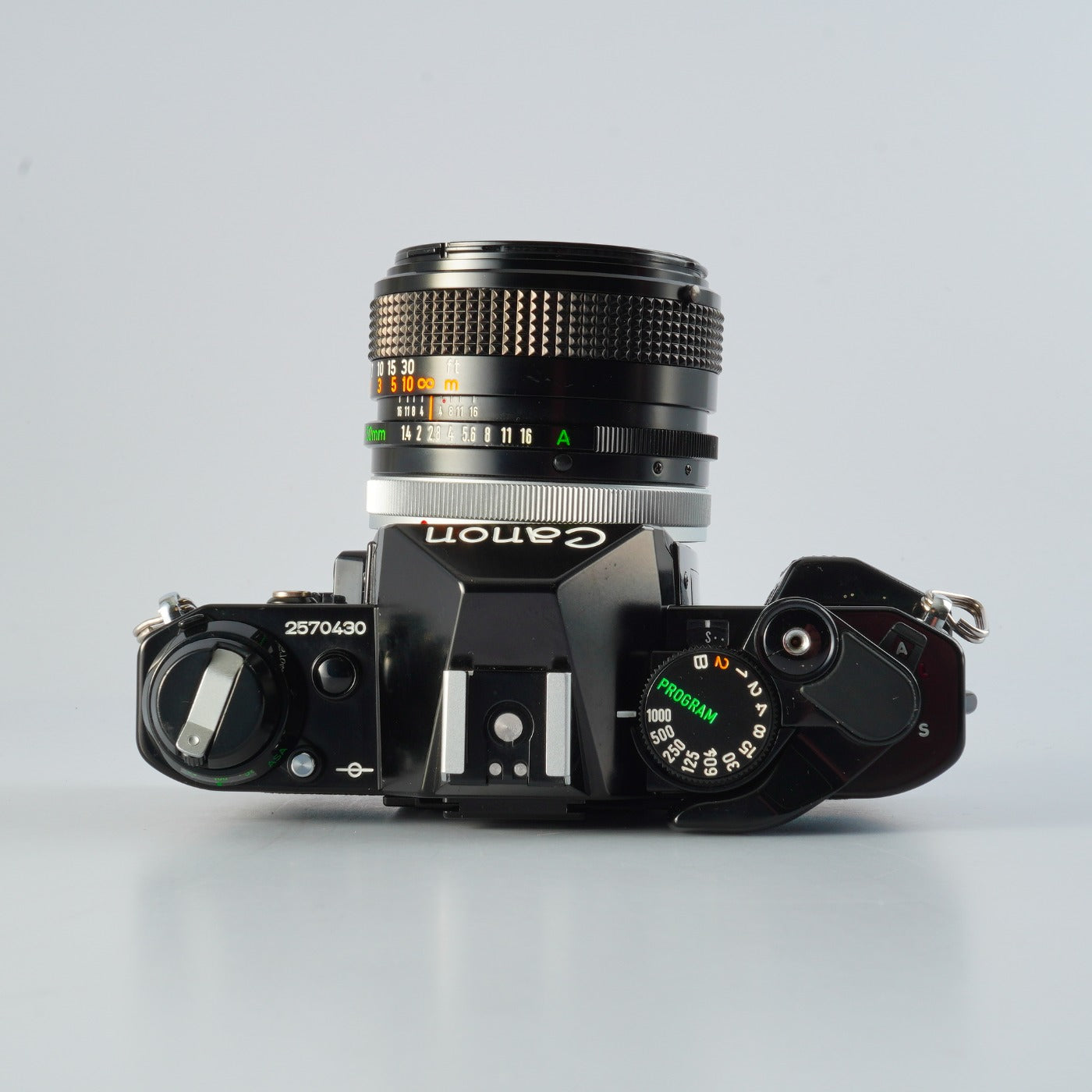 【CLA’d】 Canon AE-1 Program Black + FD 50mm F/1.4 S.S.C. MF フィルム一眼レフカメラ