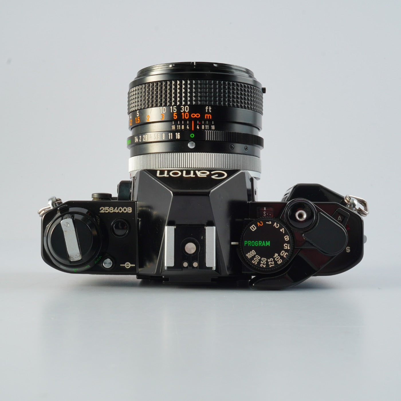 【CLA’d】 Canon AE-1 Program Black + FD 50mm F/1.4 S.S.C. MF フィルム一眼レフカメラ