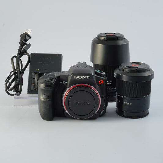 SONY A200 + DT 18-70mm + 75-300mm + CF 2GB デジタル一眼レフカメラ