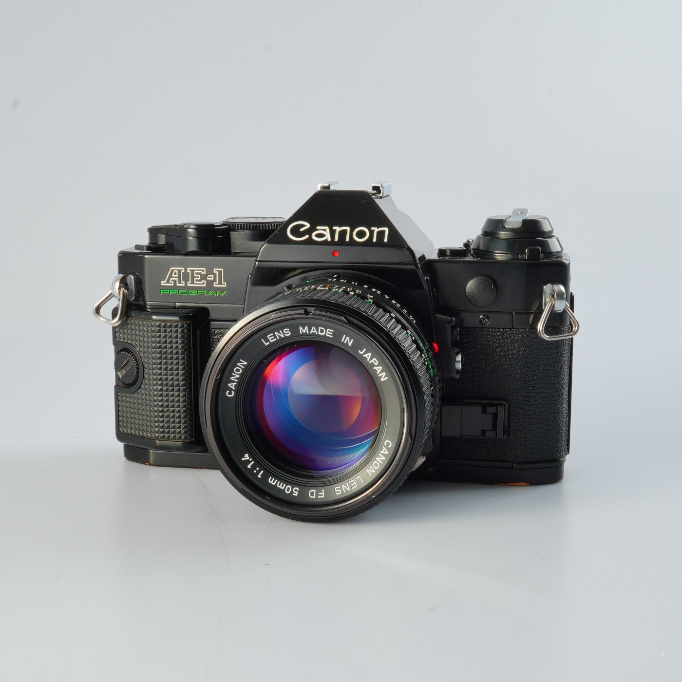 【CLA’d】 Canon AE-1 Program Black + NEW FD 50mm F/1.4 MF フィルム一眼レフカメラ