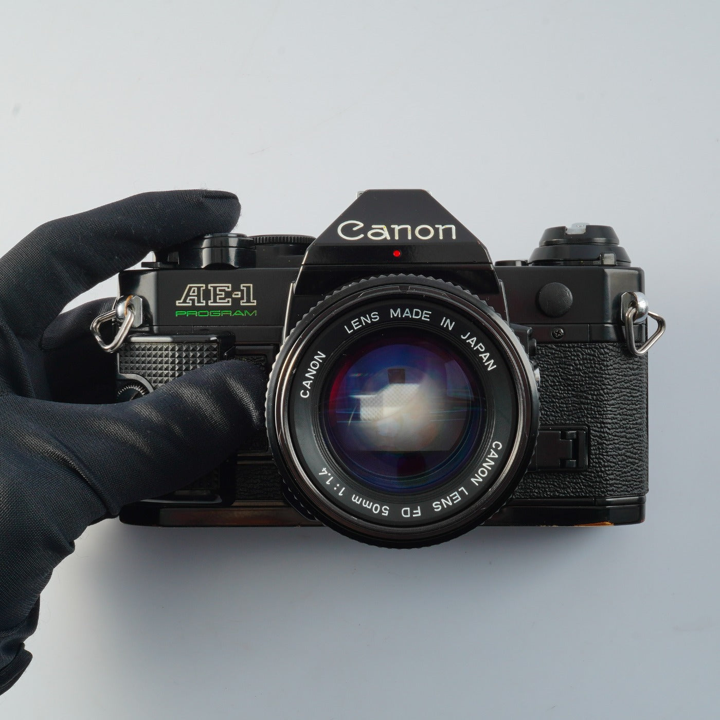【CLA’d】 Canon AE-1 Program Black + NEW FD 50mm F/1.4 MF フィルム一眼レフカメラ