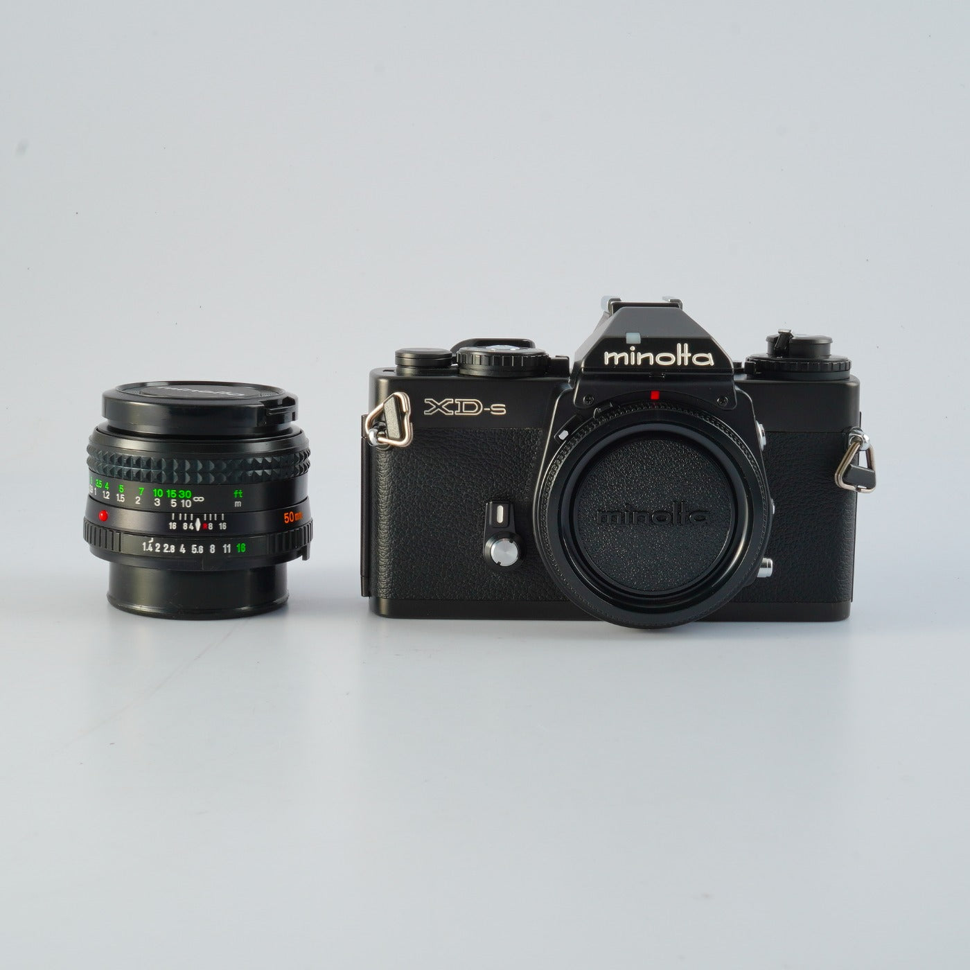 MINOLTA XD-s Black + MD Rokkor 50mm F/1.4 MF フィルム一眼レフカメラ