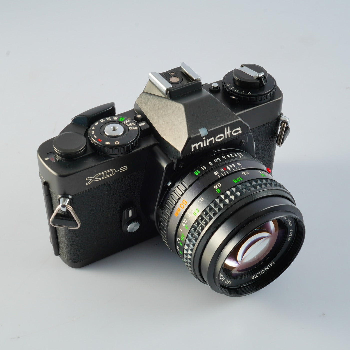 MINOLTA XD-s Black + MD Rokkor 50mm F/1.4 MF フィルム一眼レフカメラ