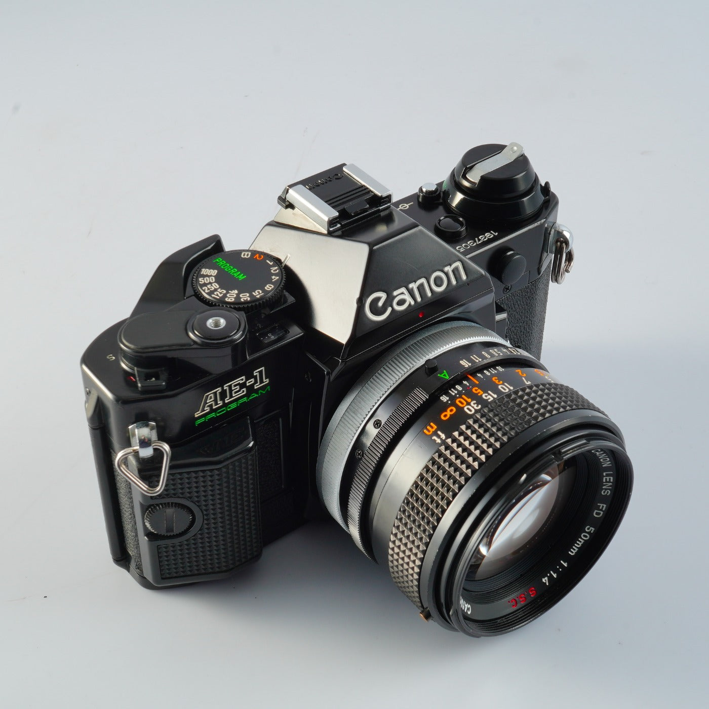 CLA'd】 Canon AE-1 Program Black + FD 50mm F/1.4 S.S.C. MF