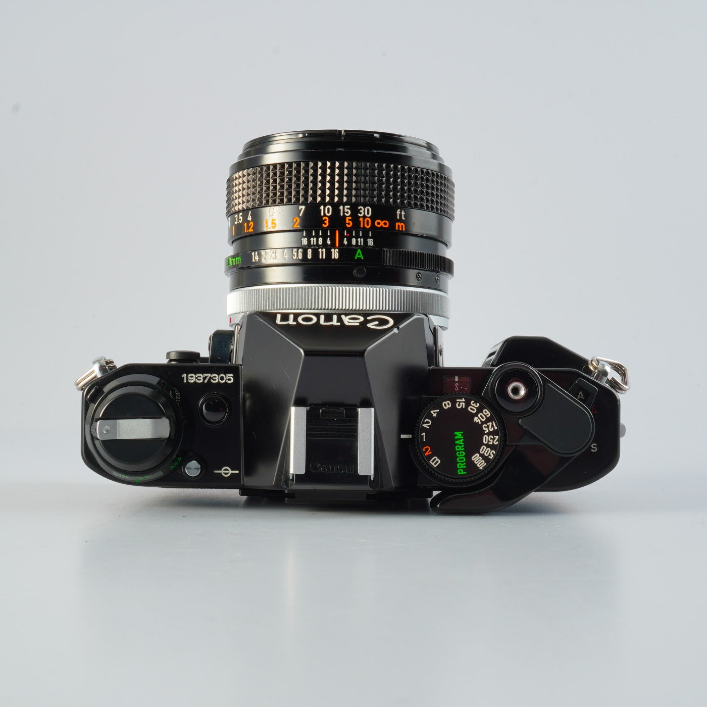 【CLA’d】 Canon AE-1 Program Black + FD 50mm F/1.4 S.S.C. MF フィルム一眼レフカメラ