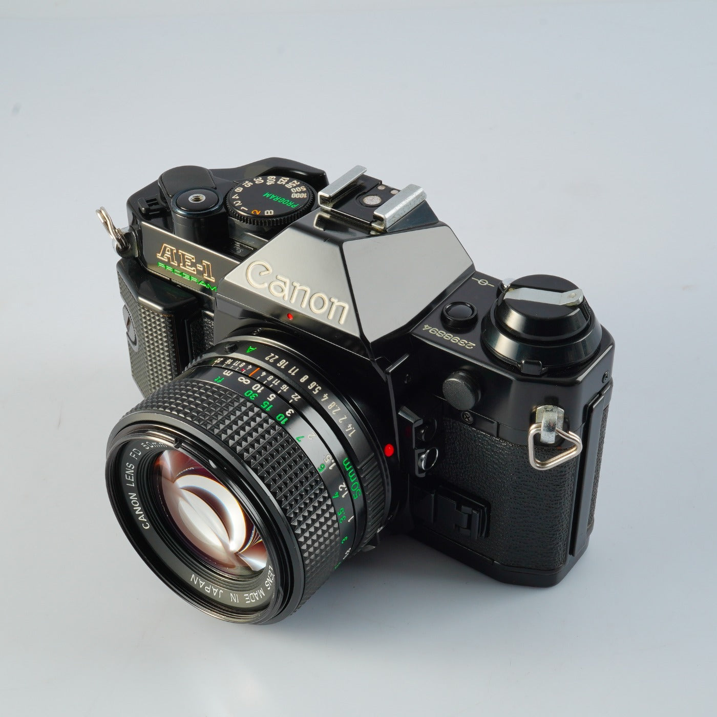 【CLA’d】 Canon AE-1 Program Black + New FD 50mm F/1.4 MF フィルム一眼レフカメラ