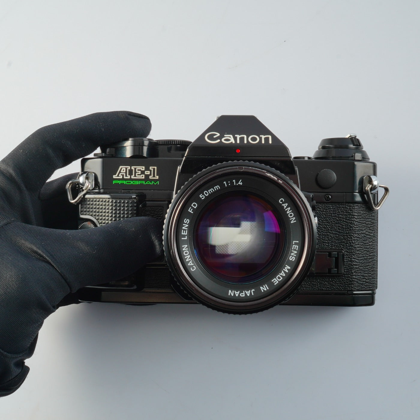 【CLA’d】 Canon AE-1 Program Black + New FD 50mm F/1.4 MF フィルム一眼レフカメラ