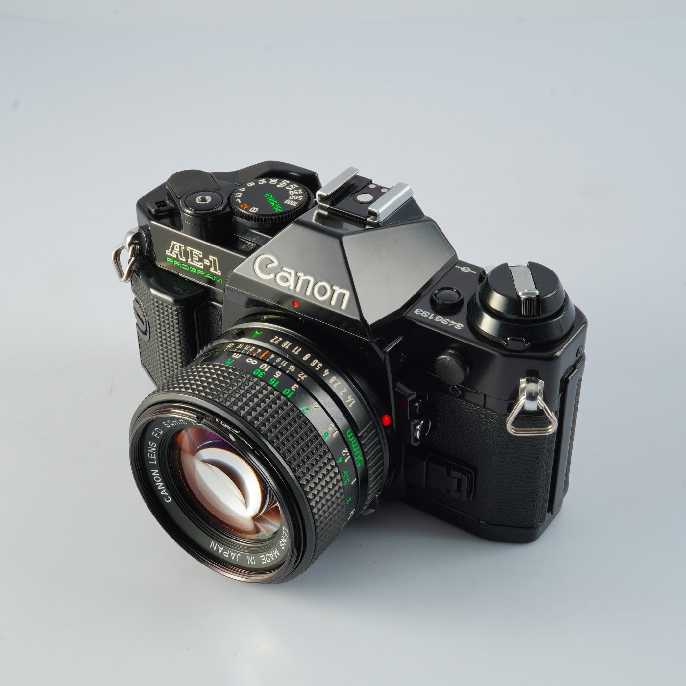 【CLA’d】 Canon AE-1 Program Black + New FD 50mm F/1.4 MF フィルム一眼レフカメラ