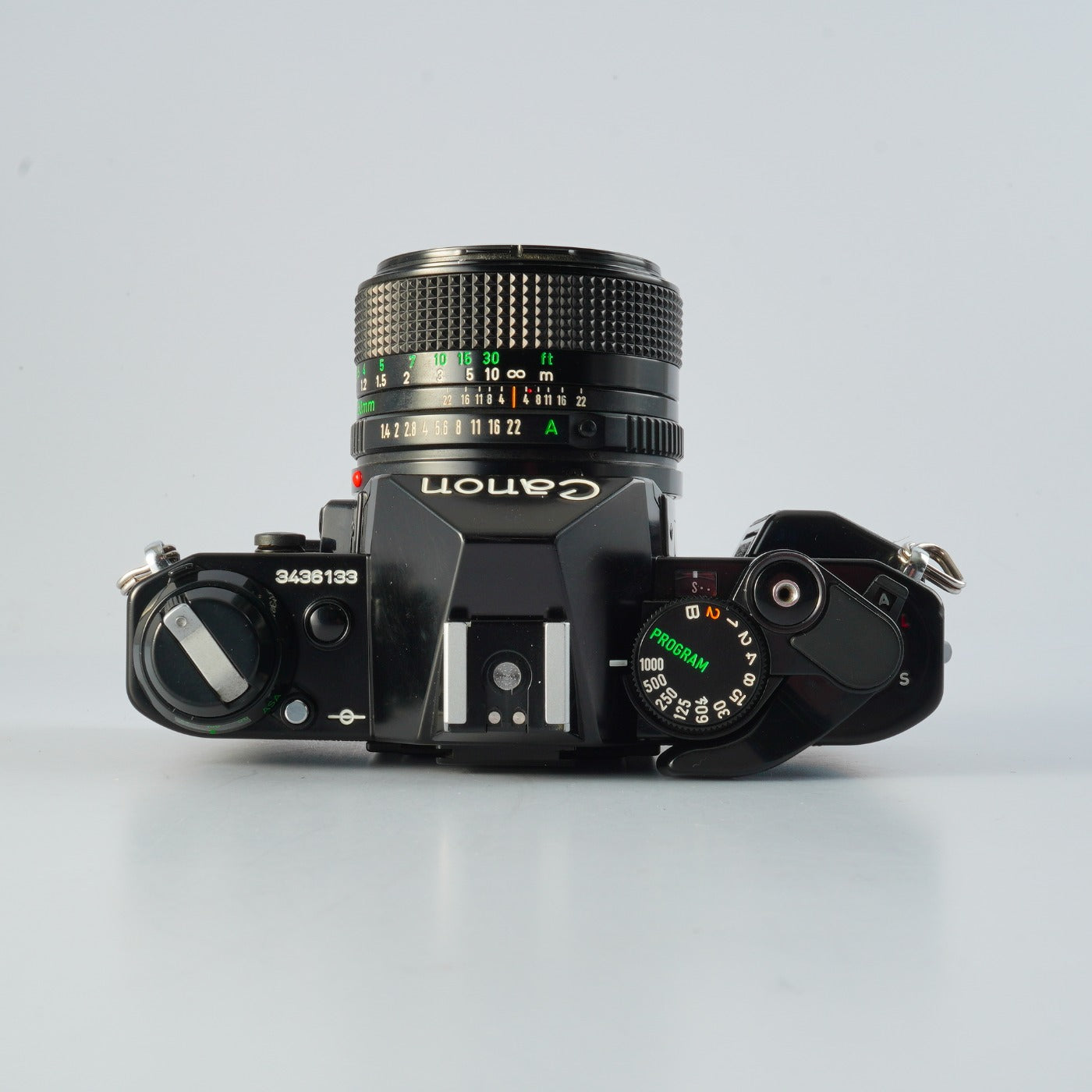 【CLA’d】 Canon AE-1 Program Black + New FD 50mm F/1.4 MF フィルム一眼レフカメラ