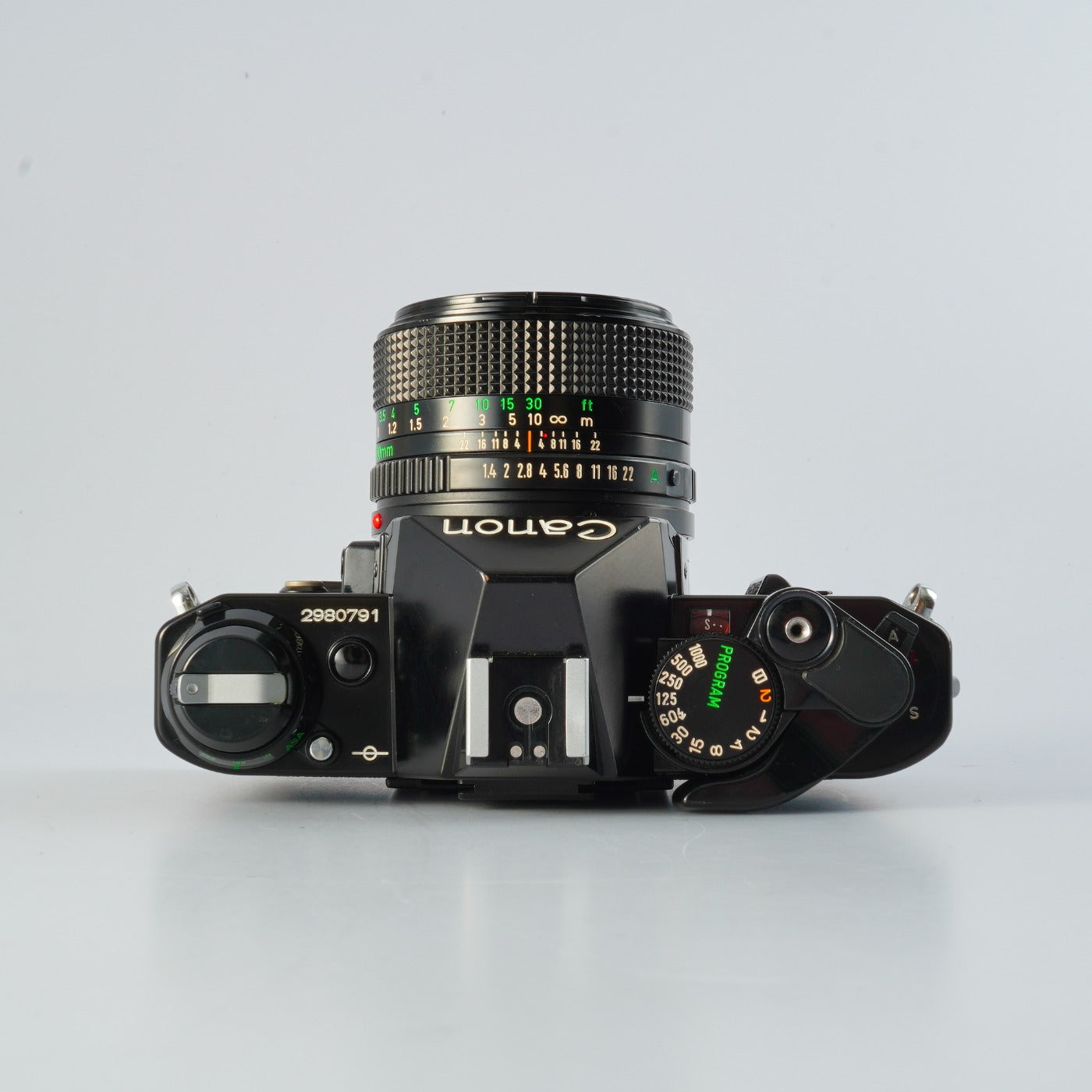 【CLA’d】 Canon AE-1 Program Black + New FD 50mm F/1.4 MF フィルム一眼レフカメラ