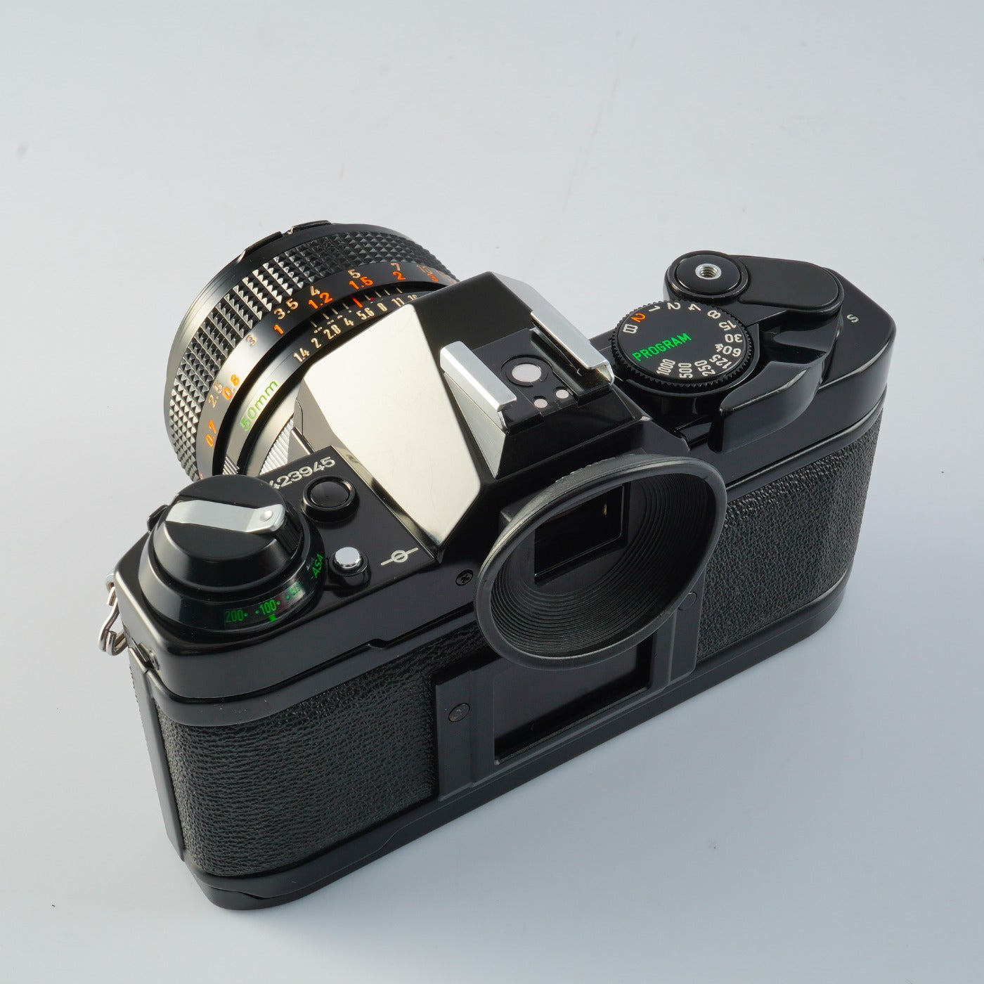 【CLA’d】 Canon AE-1 Program Black + FD 50mm F/1.4 S.S.C. MF フィルム一眼レフカメラ