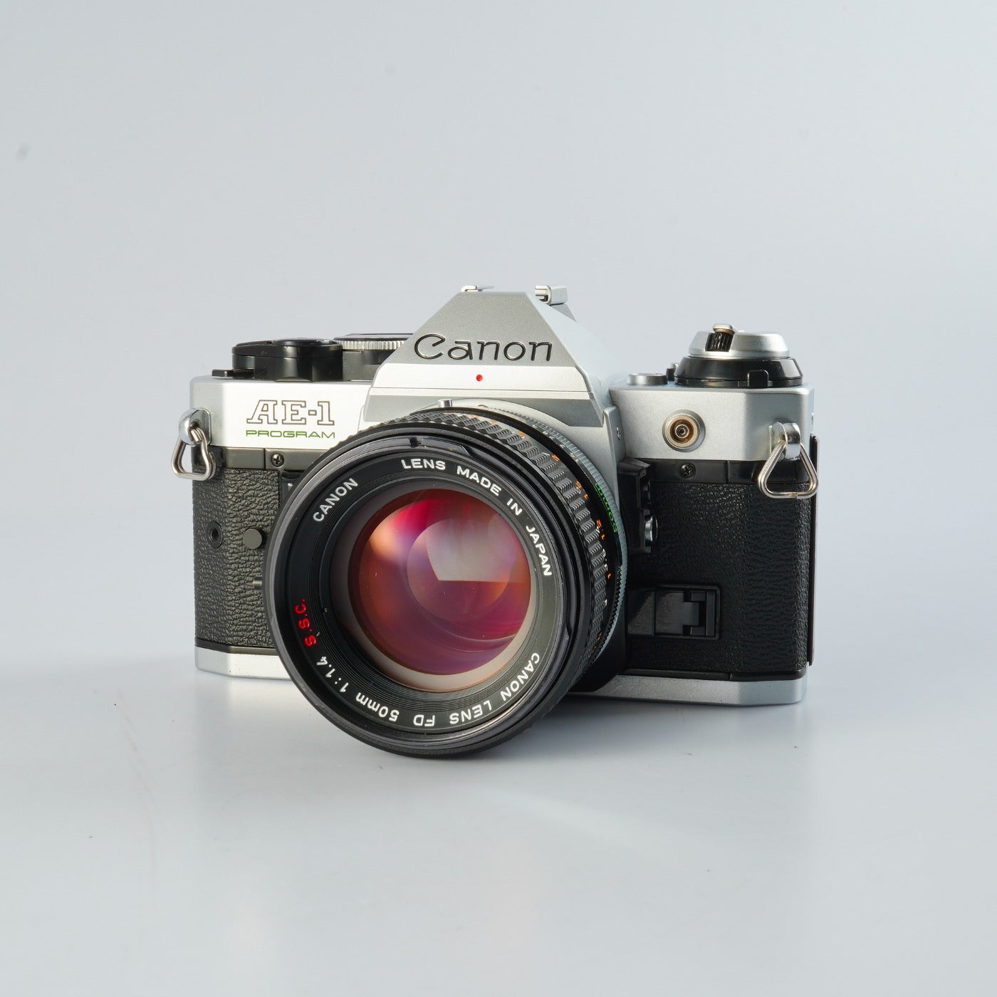 【CLA’d】 Canon AE-1 Program Silver + FD 50mm F/1.4 S.S.C. "O" MF フィルム一眼レフカメラ