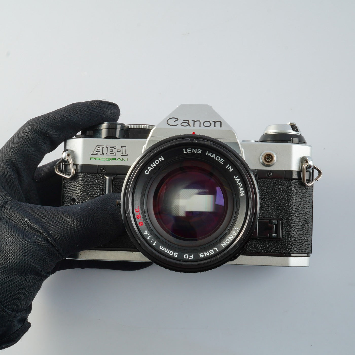 【CLA’d】 Canon AE-1 Program Silver + FD 50mm F/1.4 S.S.C. "O" MF フィルム一眼レフカメラ