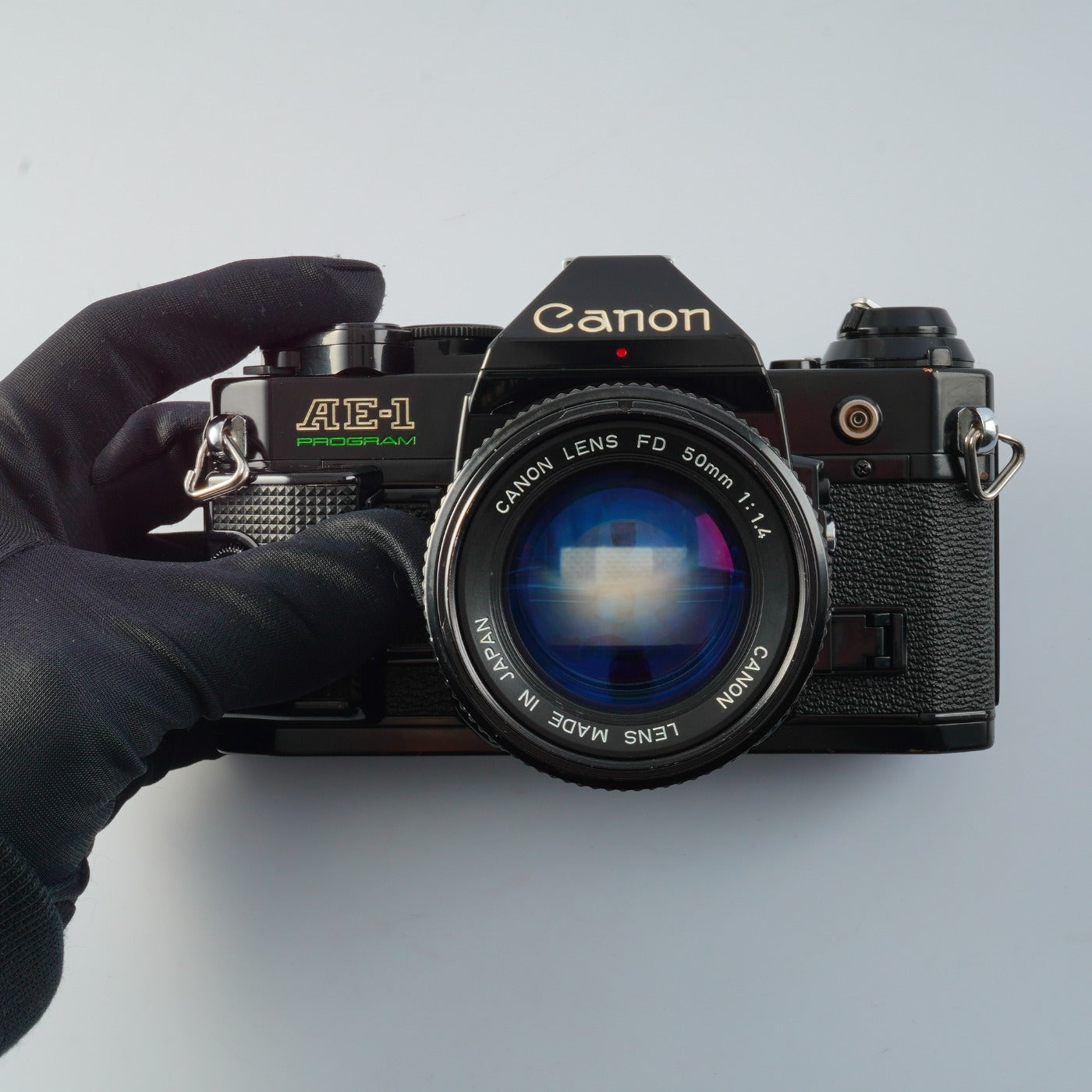 【CLA’d】 Canon AE-1 Program Black + NEW FD 50mm F/1.4 MF フィルム一眼レフカメラ