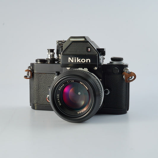 【SERVICED & TESTED】 Nikon F2 Photomic S DP-2 Black + New NIKKOR 非Ai 50mm F/1.4 MF フィルム一眼レフカメラ